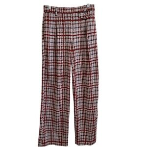 Cato Plaid Wide Leg Career Pants High Waist‎ Stretch XS